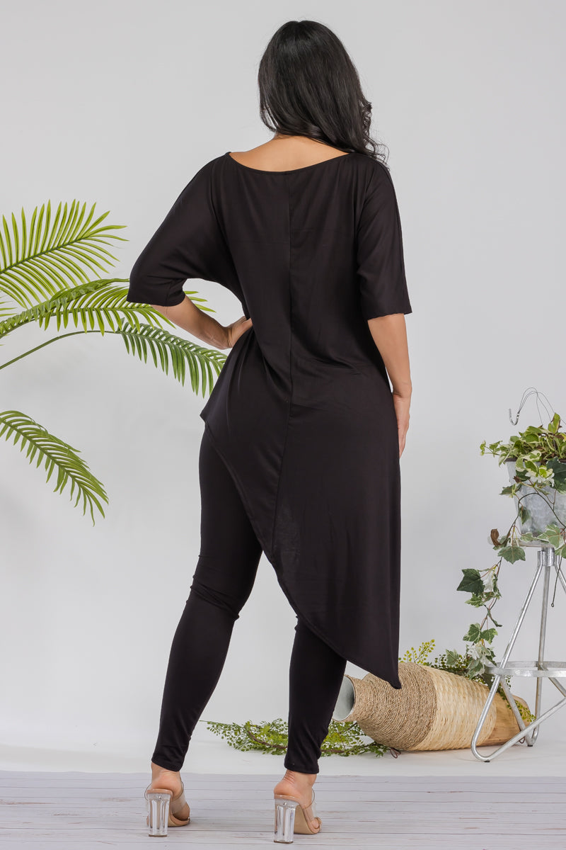 HH679R-SOLID - 2 PC TOP AND LEGGING SET
