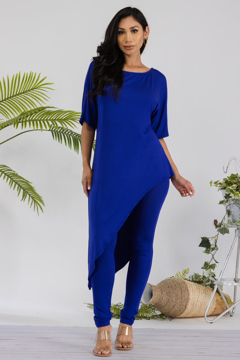 HH679R-SOLID - 2 PC TOP AND LEGGING SET