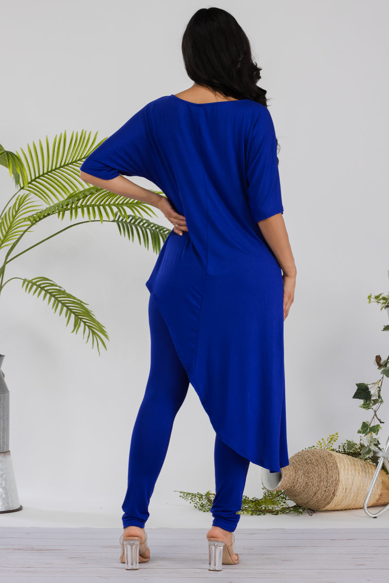 HH679R-SOLID - 2 PC TOP AND LEGGING SET