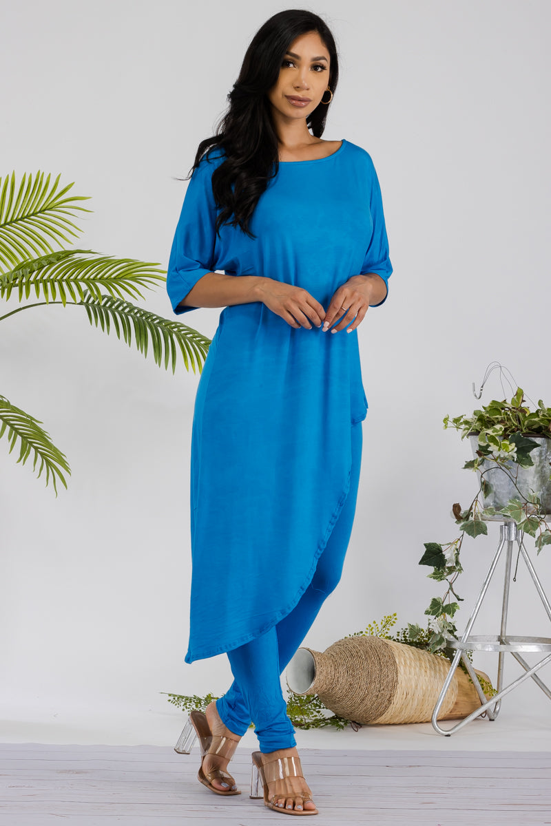 HH679R-SOLID - 2 PC TOP AND LEGGING SET