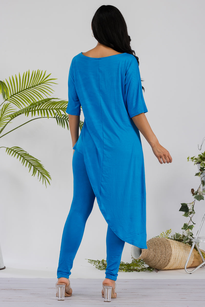 HH679R-SOLID - 2 PC TOP AND LEGGING SET
