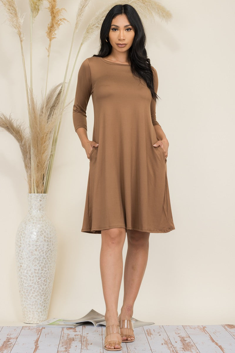 SAN136X-LS - LONG SLEEVE TUNIC DRESS