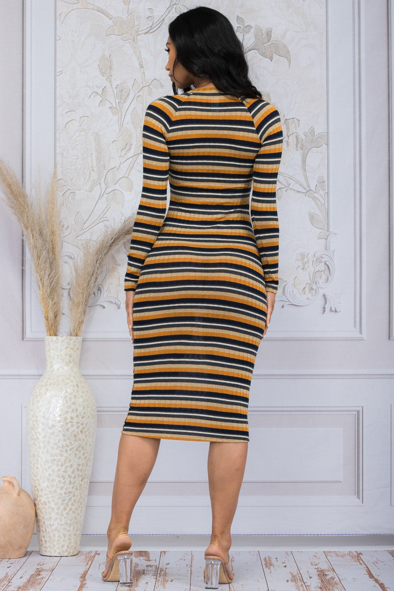 HH659R-ST - COLD SHOULDER DRESS