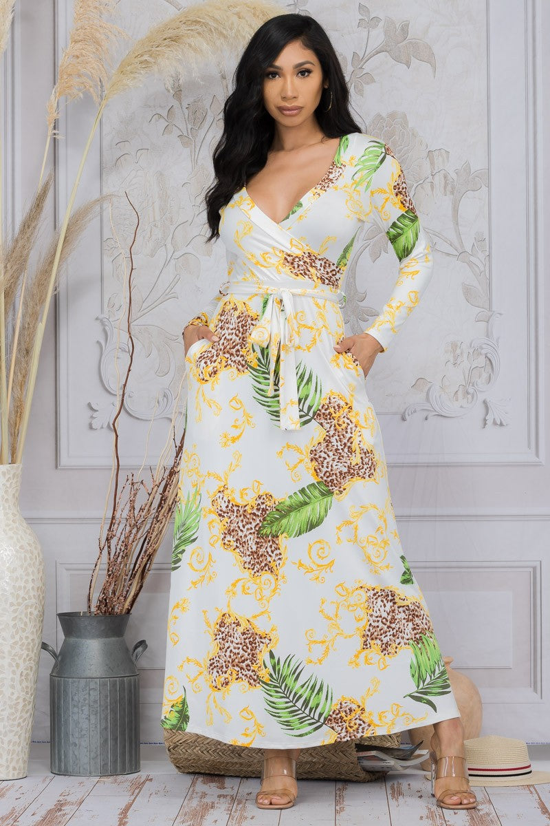SAN149X-PLM - VESTIDO MAXI MANGA LARGA