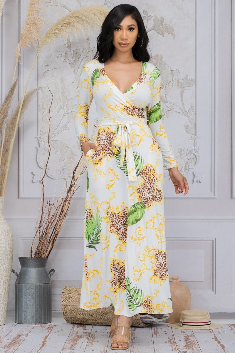 SAN149X-PLM - VESTIDO MAXI MANGA LARGA
