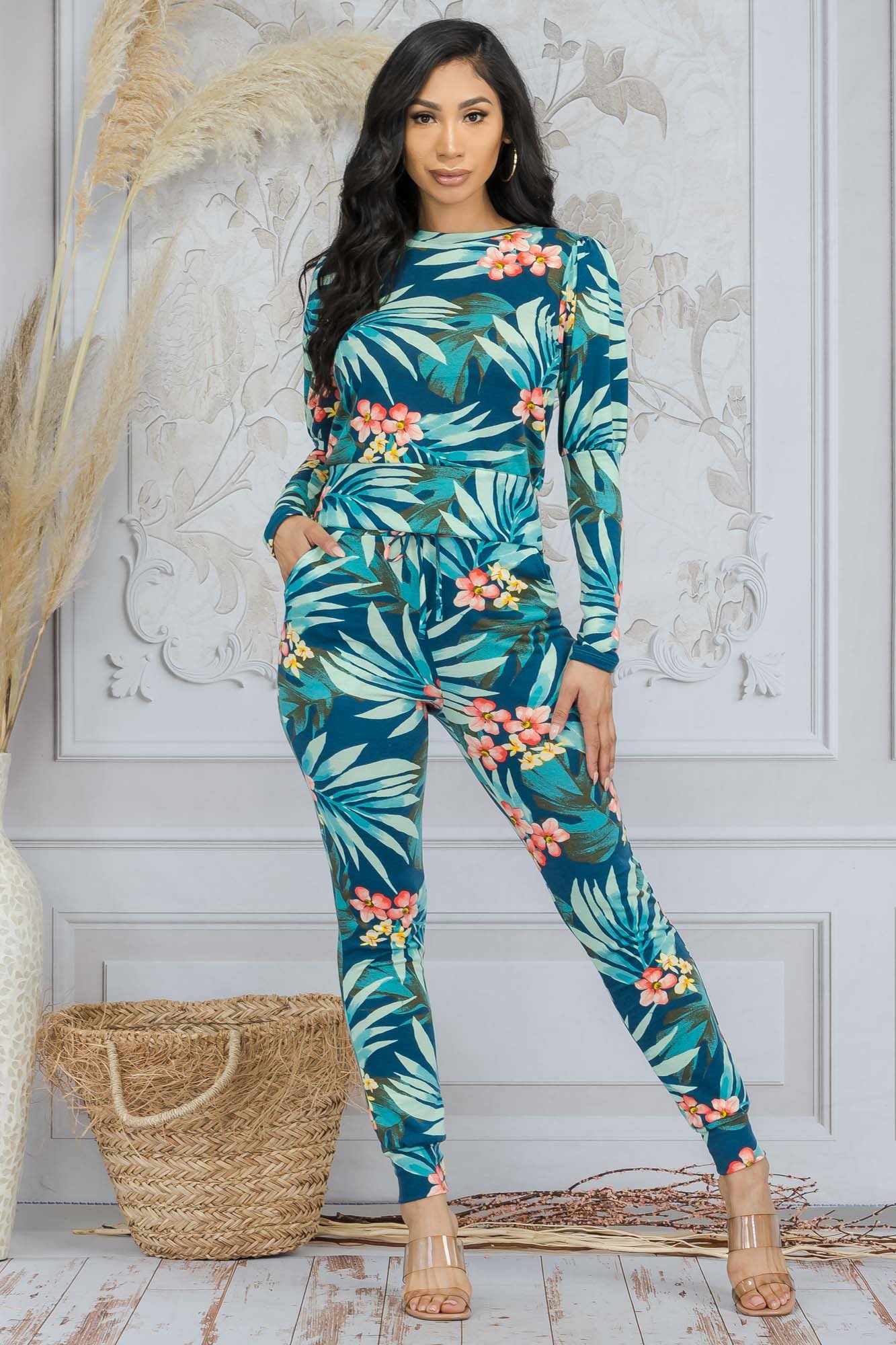 HH668X1-AST - 2 PC TOP AND JOGGER SET