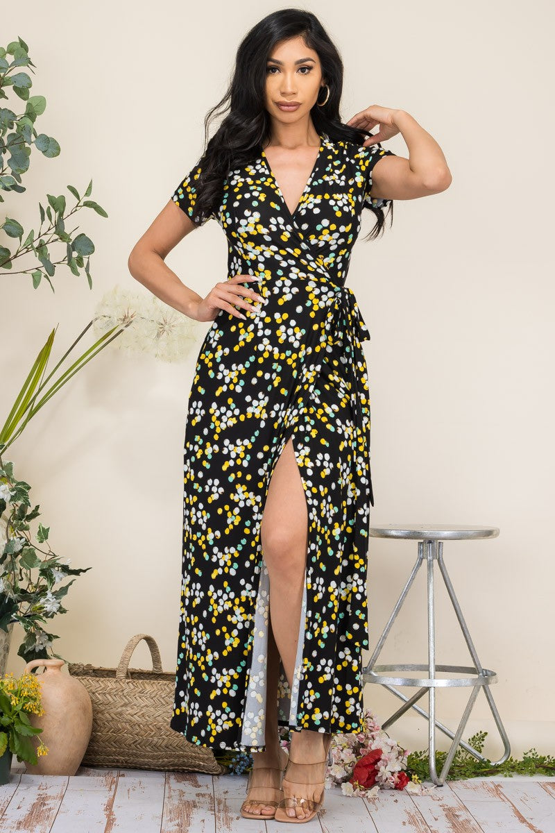 HH548R-PD - VESTIDO MAXI MANGA CORTA