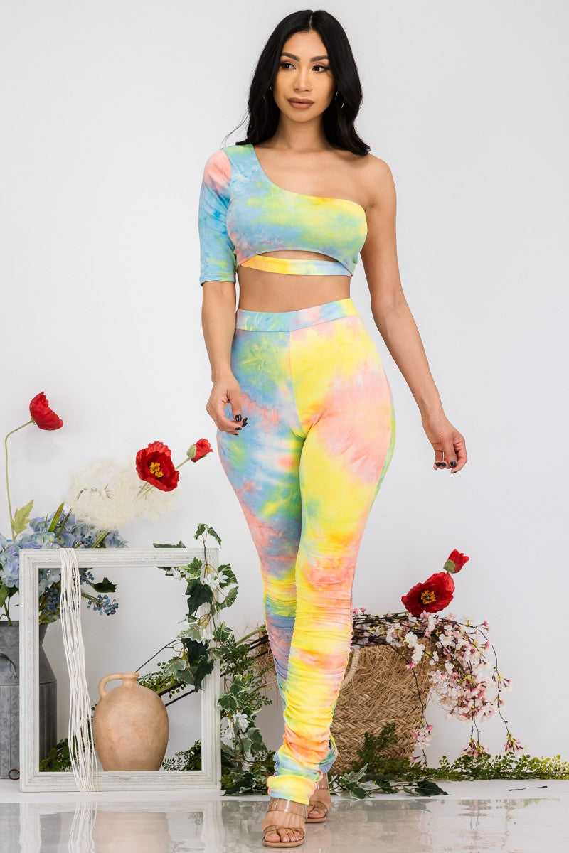 AST-10529 - CONJUNTO DE TOP Y PANTALÓN TIE DYE DE 2 PIEZAS