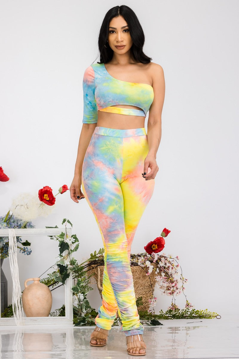 AST-10529 - CONJUNTO DE TOP Y PANTALÓN TIE DYE DE 2 PIEZAS