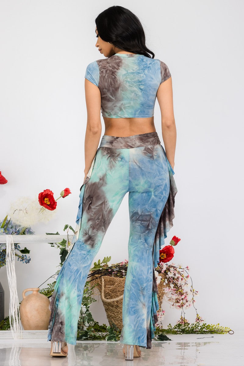 AST-10680 - 2 PC TIE DYE PANT SET