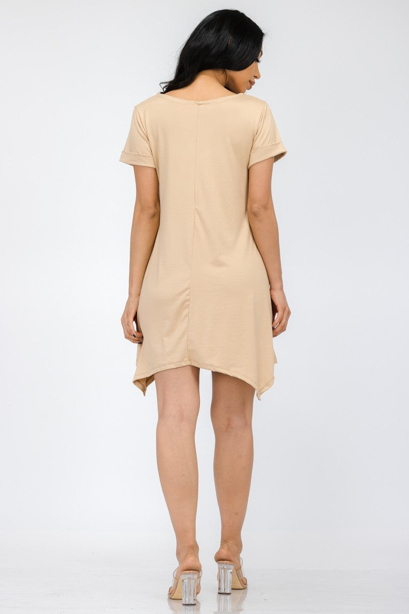 HH661X-SOL - VESTIDO TÚNICA PAÑUELO