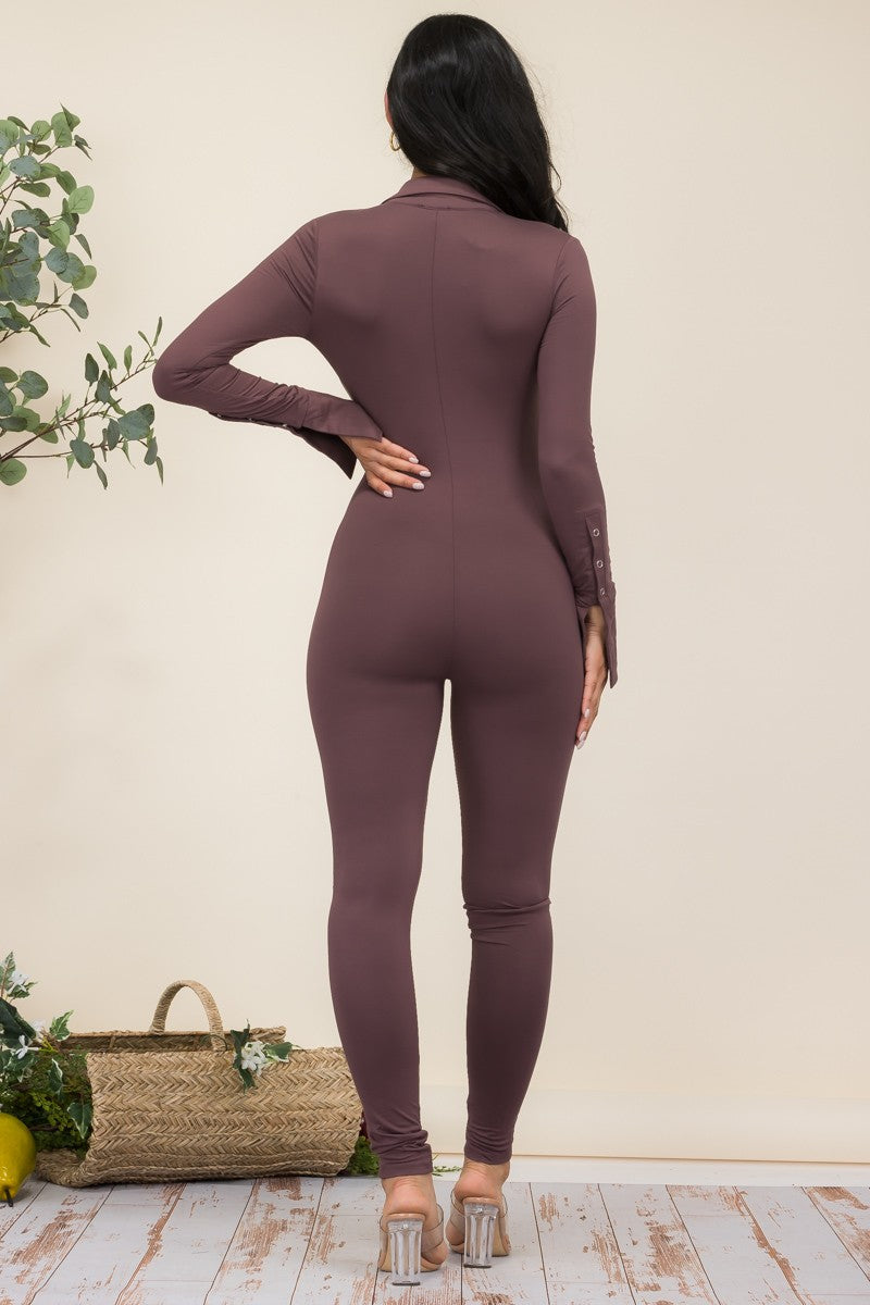 IJP-2228 - LONG SLEEVE BODYCON JUMPSUIT