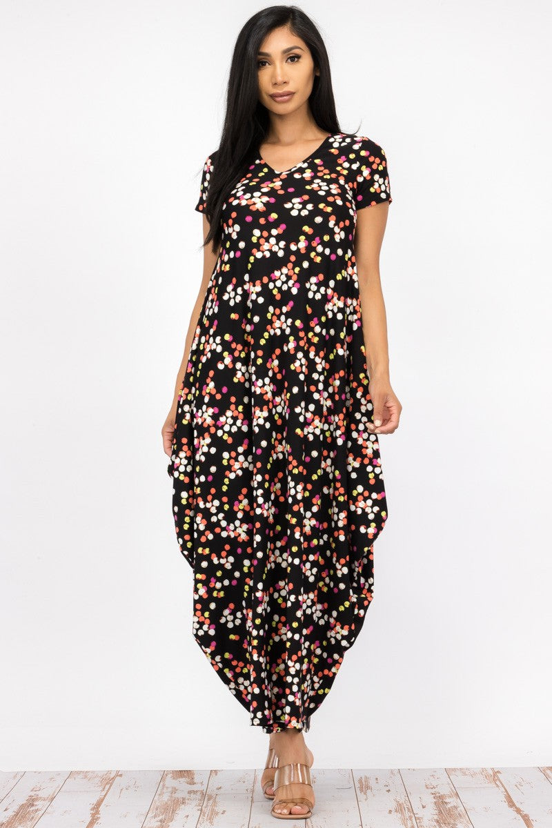 HH645R-PD - VESTIDO MAXI MANGA CORTA