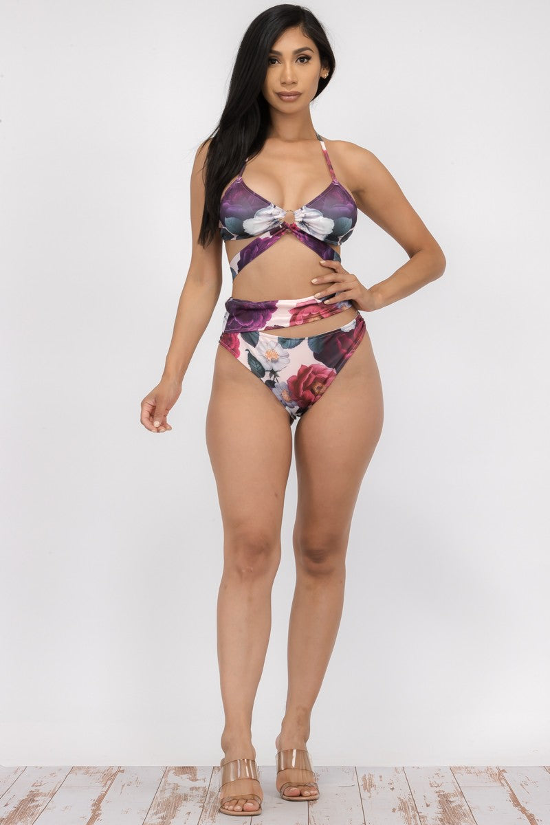 MTP8211-5 - 2 uds. CONJUNTO BIKINI HALTER FLORAL