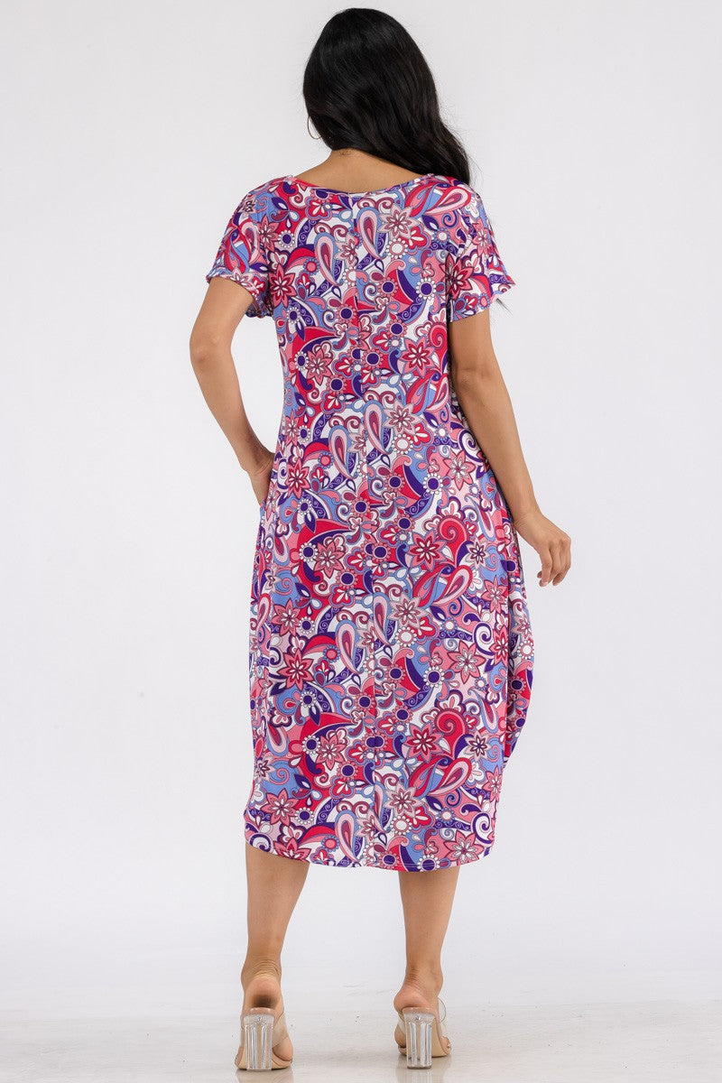 HH635R-PAISLEY - VESTIDO MIDI BAJO ESTAMPADO PAISLEY