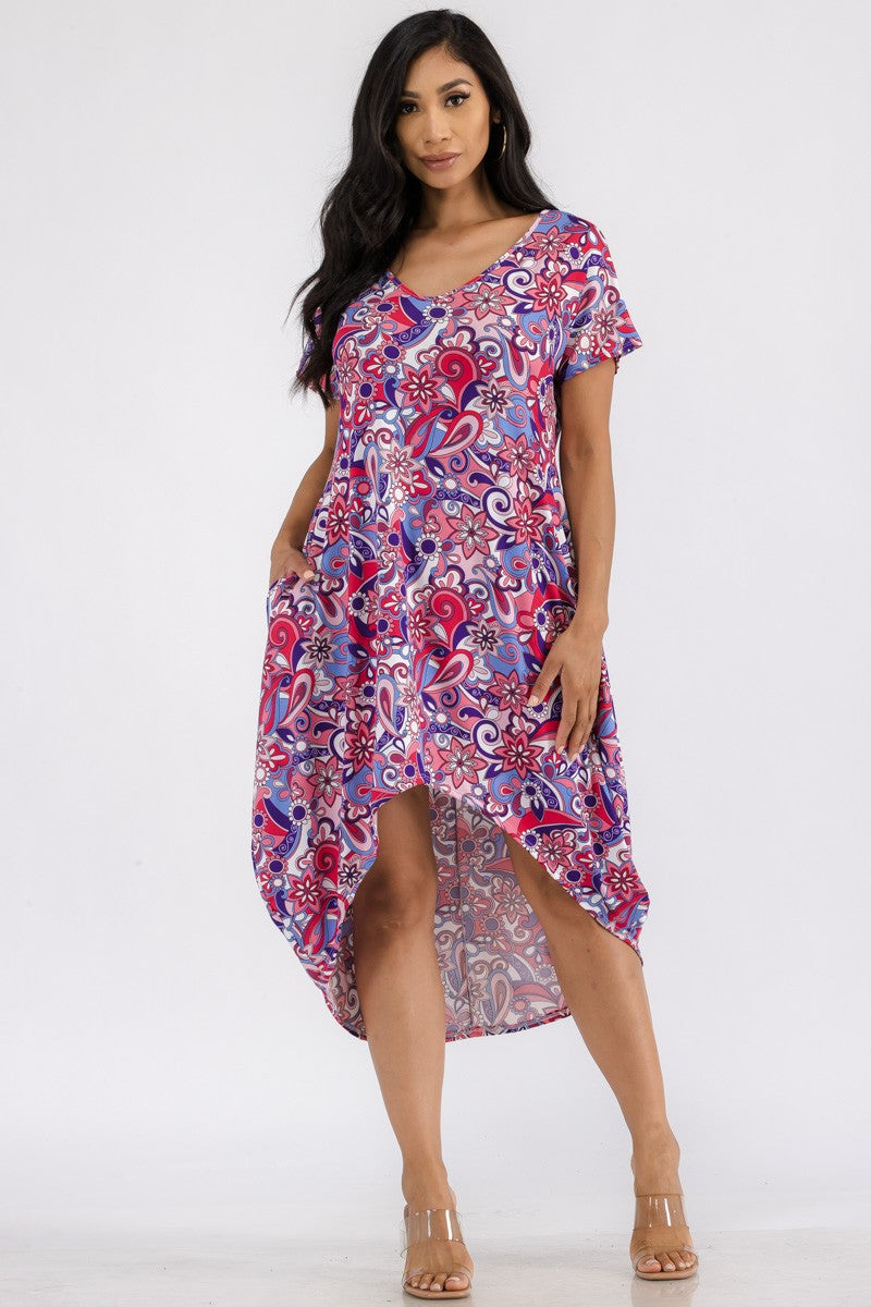 HH635R-PAISLEY - VESTIDO MIDI BAJO ESTAMPADO PAISLEY
