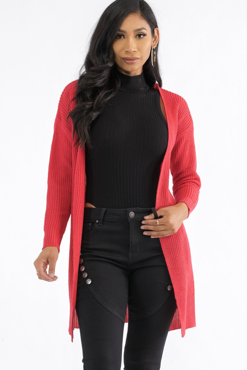 MSMAG-70306 - CARDIGAN PUNTO MANGA LARGA