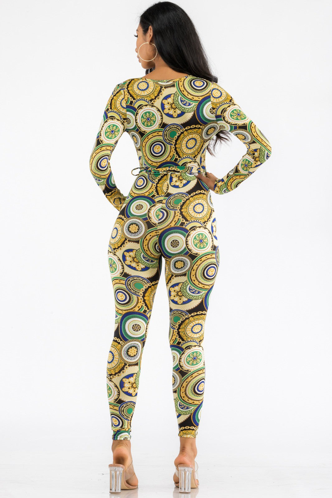 HH626X-GEO - MONO BODYCON DE MANGA LARGA