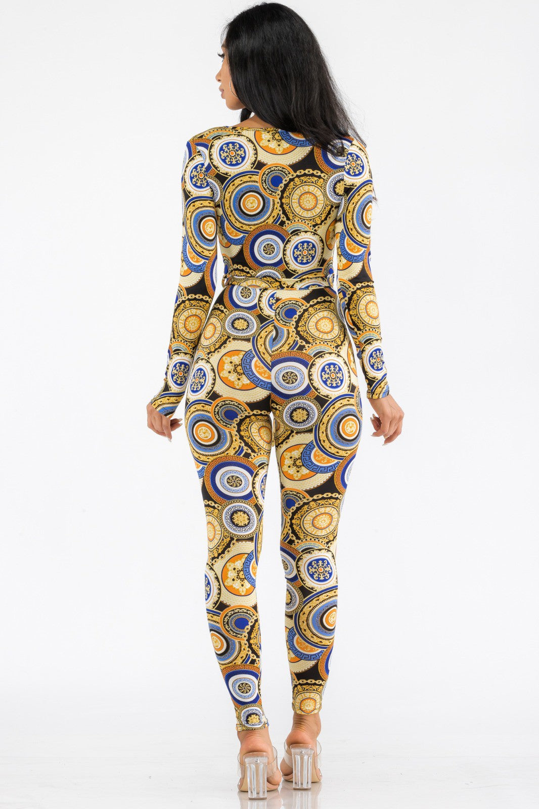 HH626X-GEO - MONO BODYCON DE MANGA LARGA