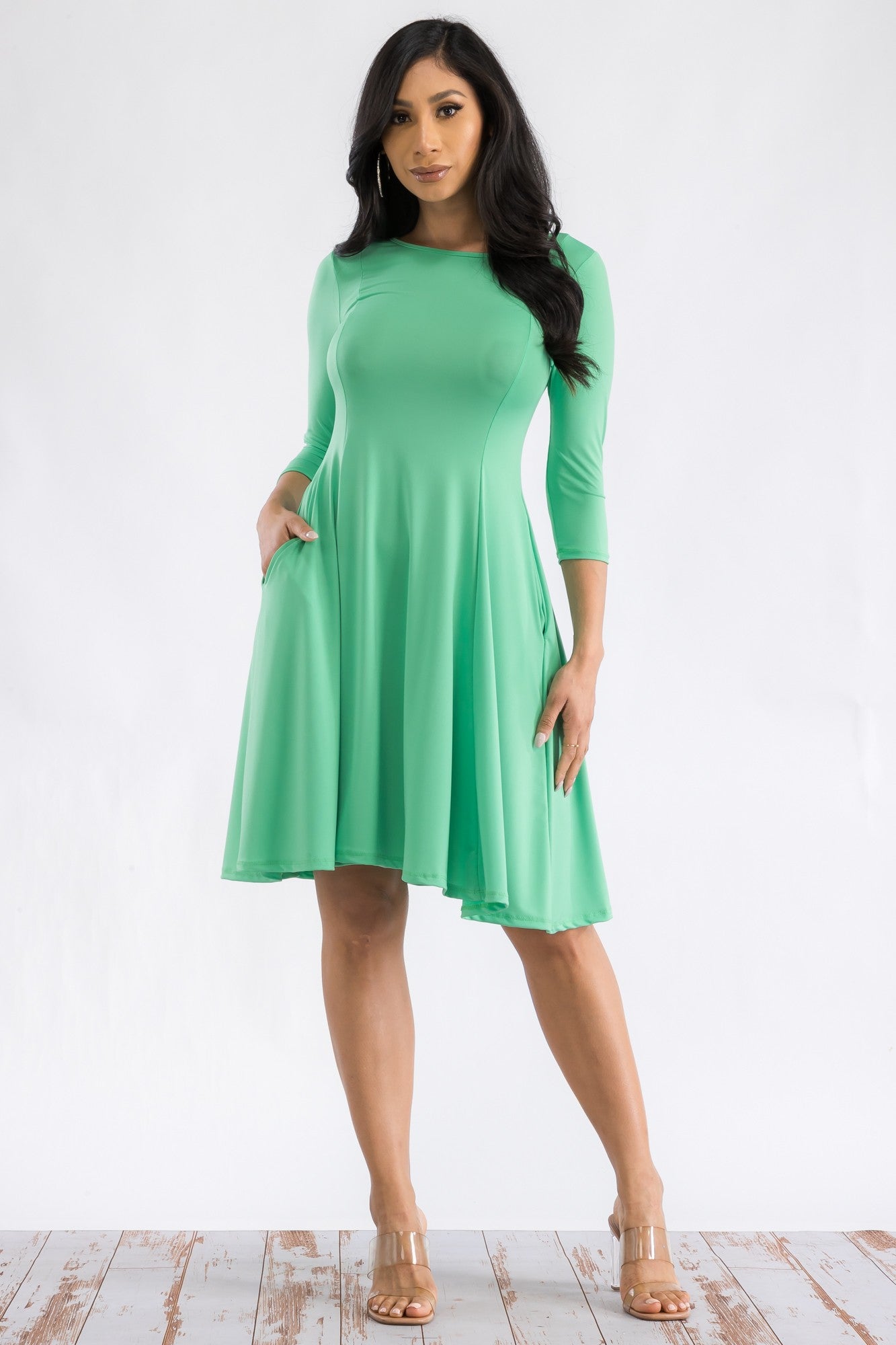 HH711R-SL - VESTIDO TÚNICA MANGA LARGA