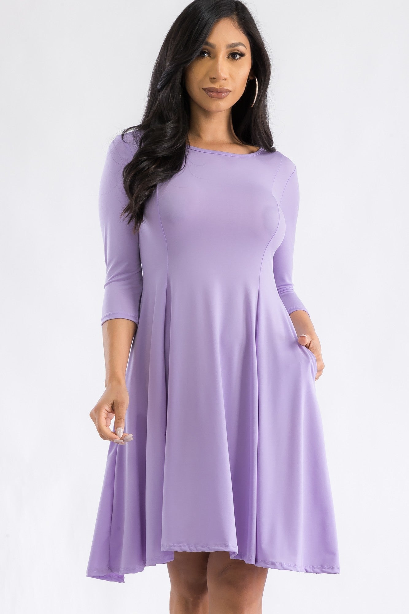 HH711R-SL - VESTIDO TÚNICA MANGA LARGA