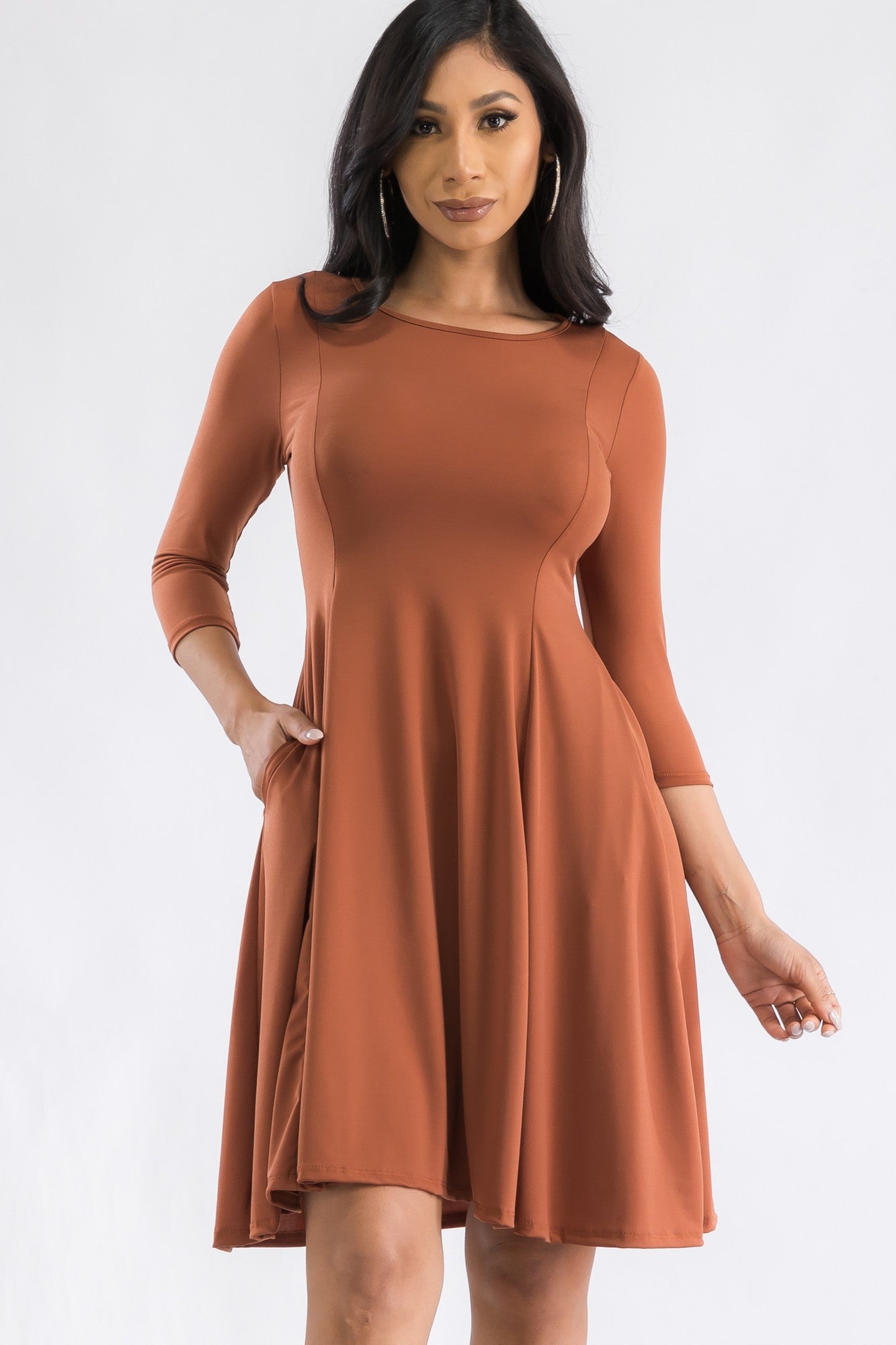 HH711R-SL - VESTIDO TÚNICA MANGA LARGA