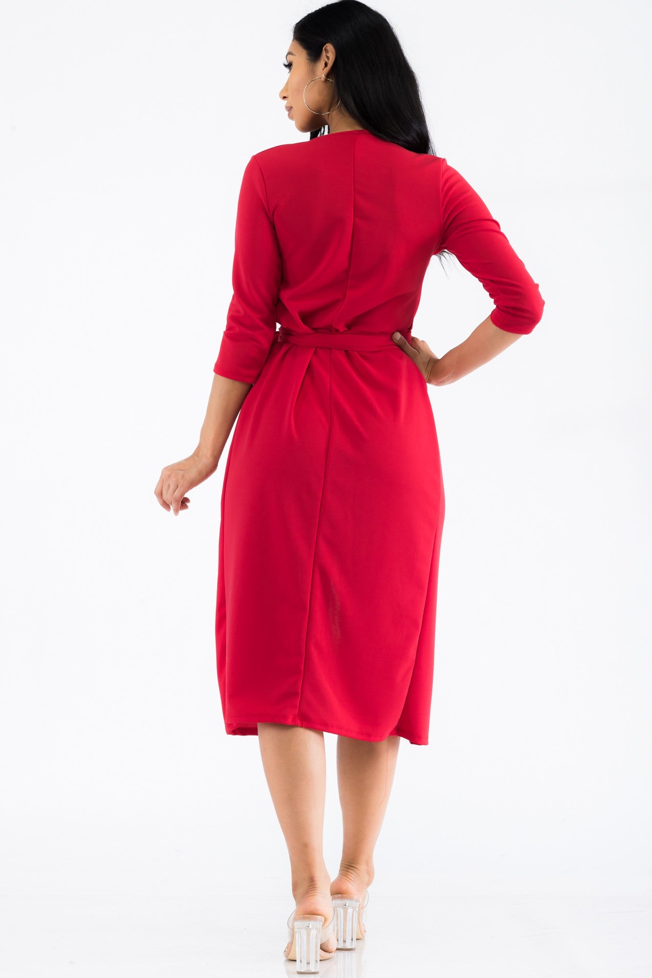 HH535X-SL - VESTIDO CRUZADO MIDI