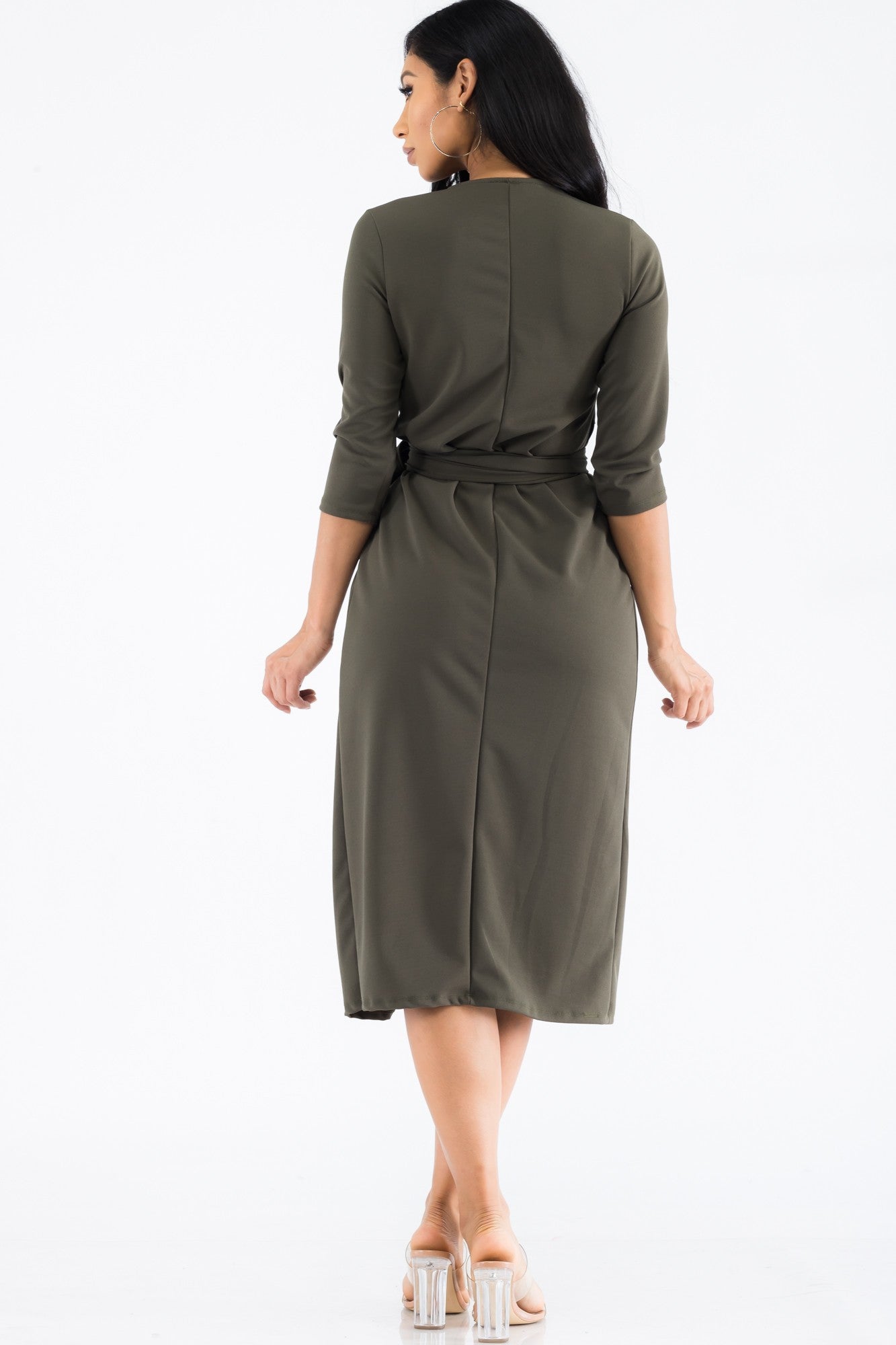 HH535X-SL - VESTIDO CRUZADO MIDI