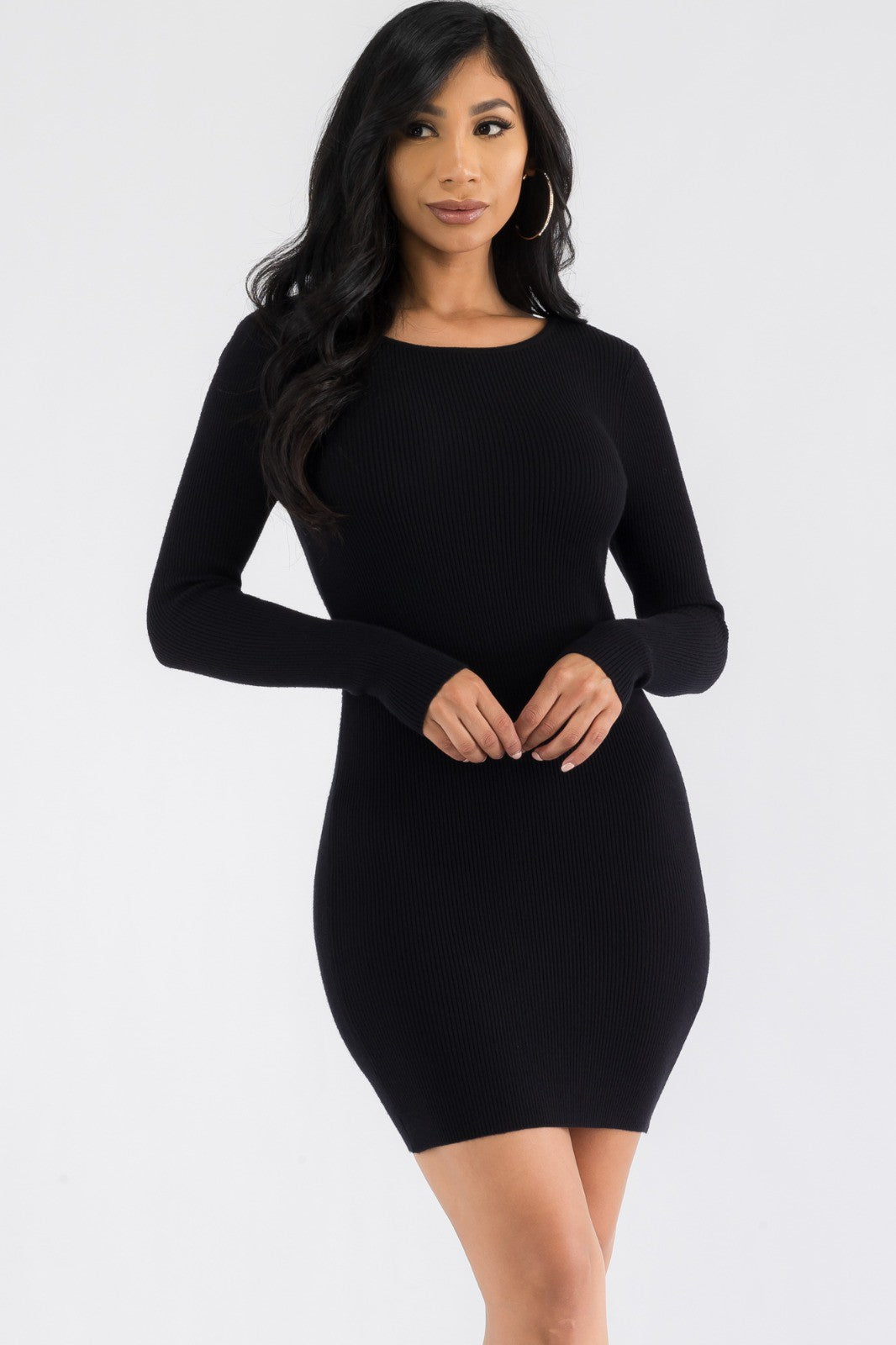 CH128X-LS - LONG SLEEVE MINI DRESS
