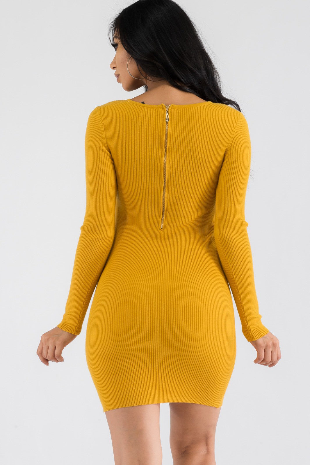 CH128R-LS - LONG SLEEVE MINI DRESS