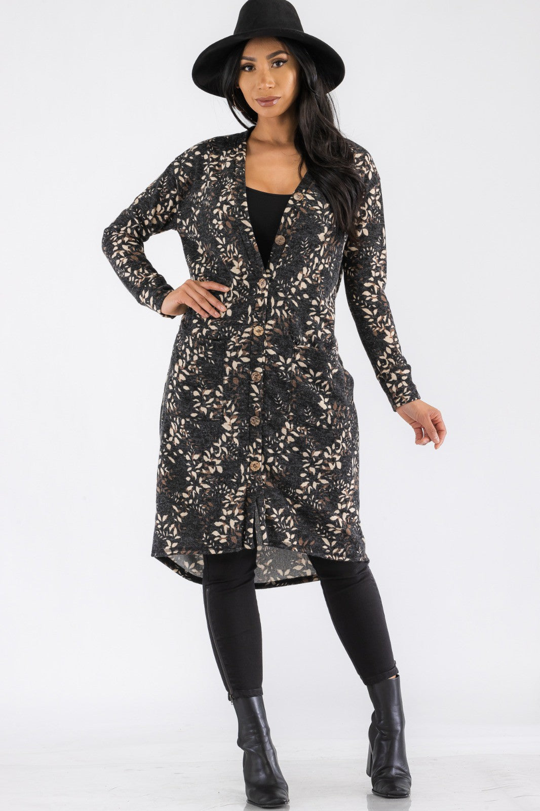 HH508X-LEAF - BUTTON DOWN CARDGAIN