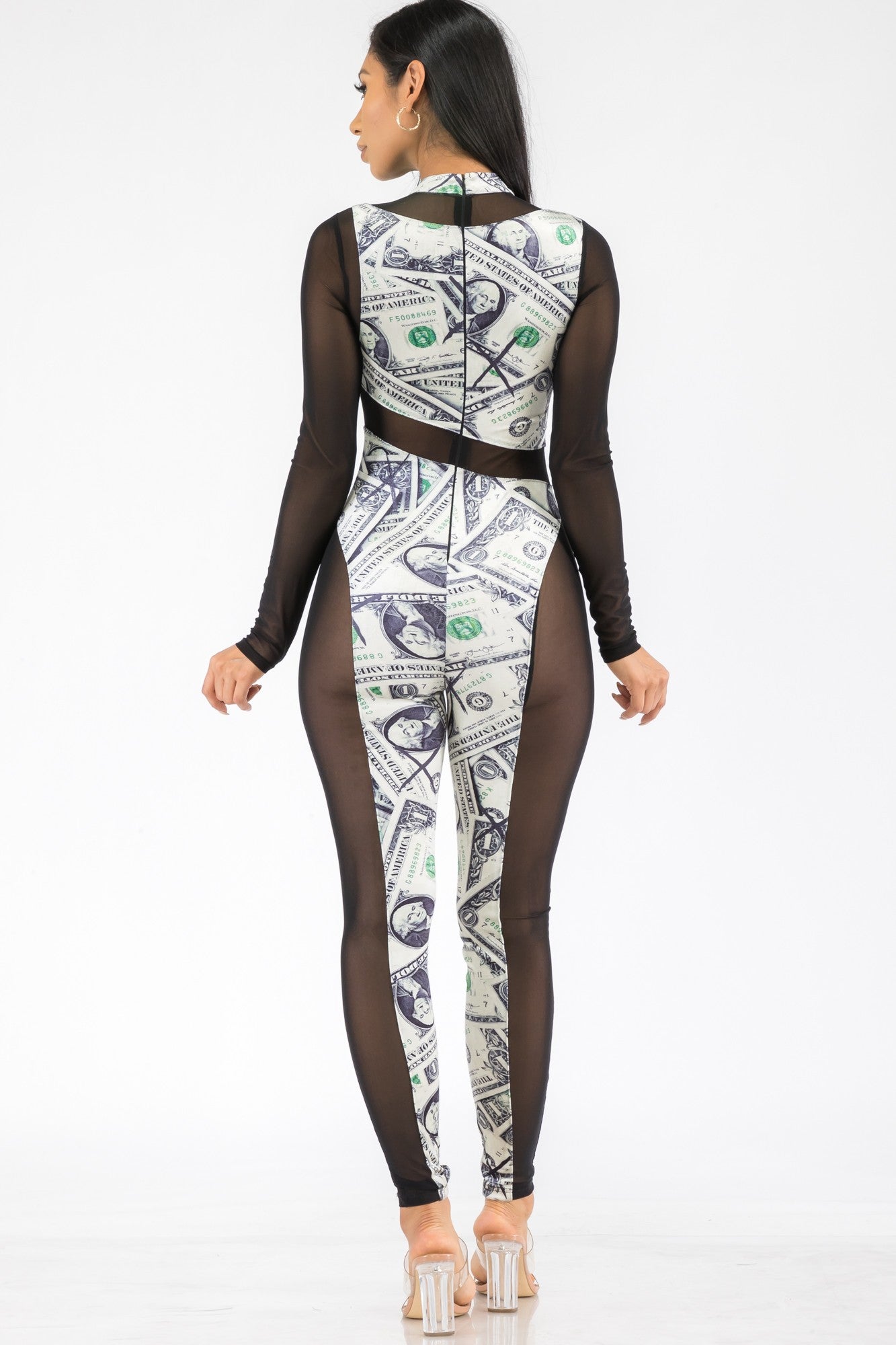 MJ8727 - MONEY LONG SLEEVE JUMPSUIT