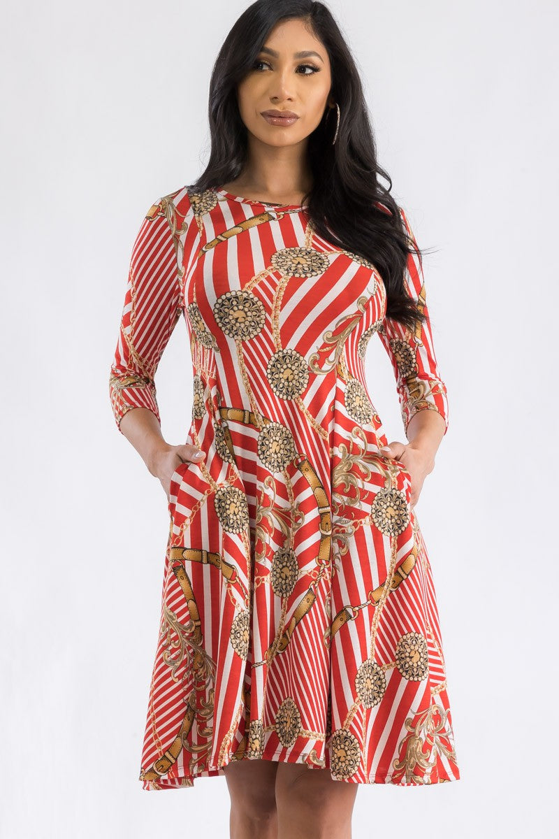 HH711X-CH - VESTIDO TÚNICA FIT & FLARE