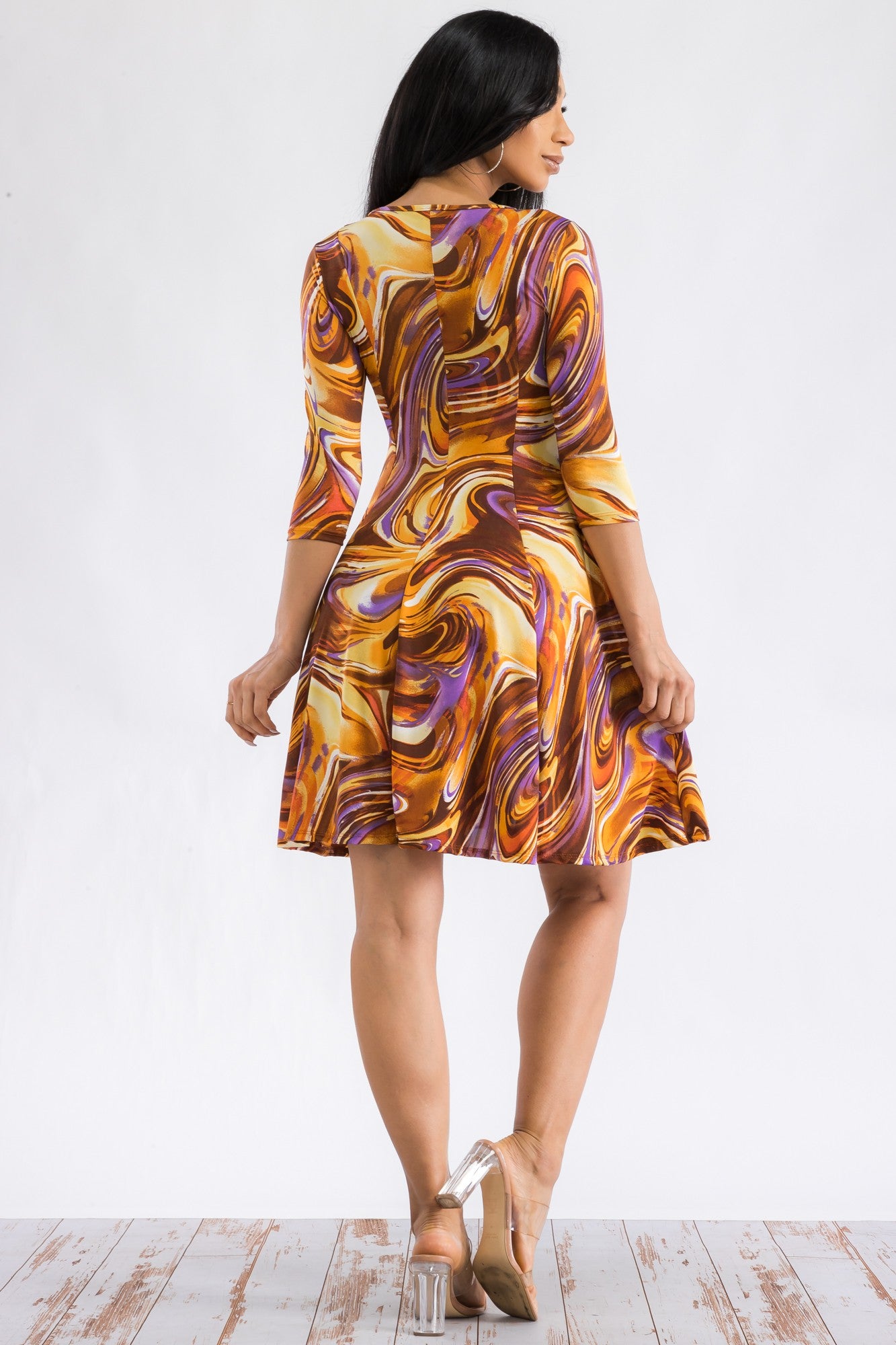 HH711X-PR - VESTIDO TÚNICA FIT & FLARE