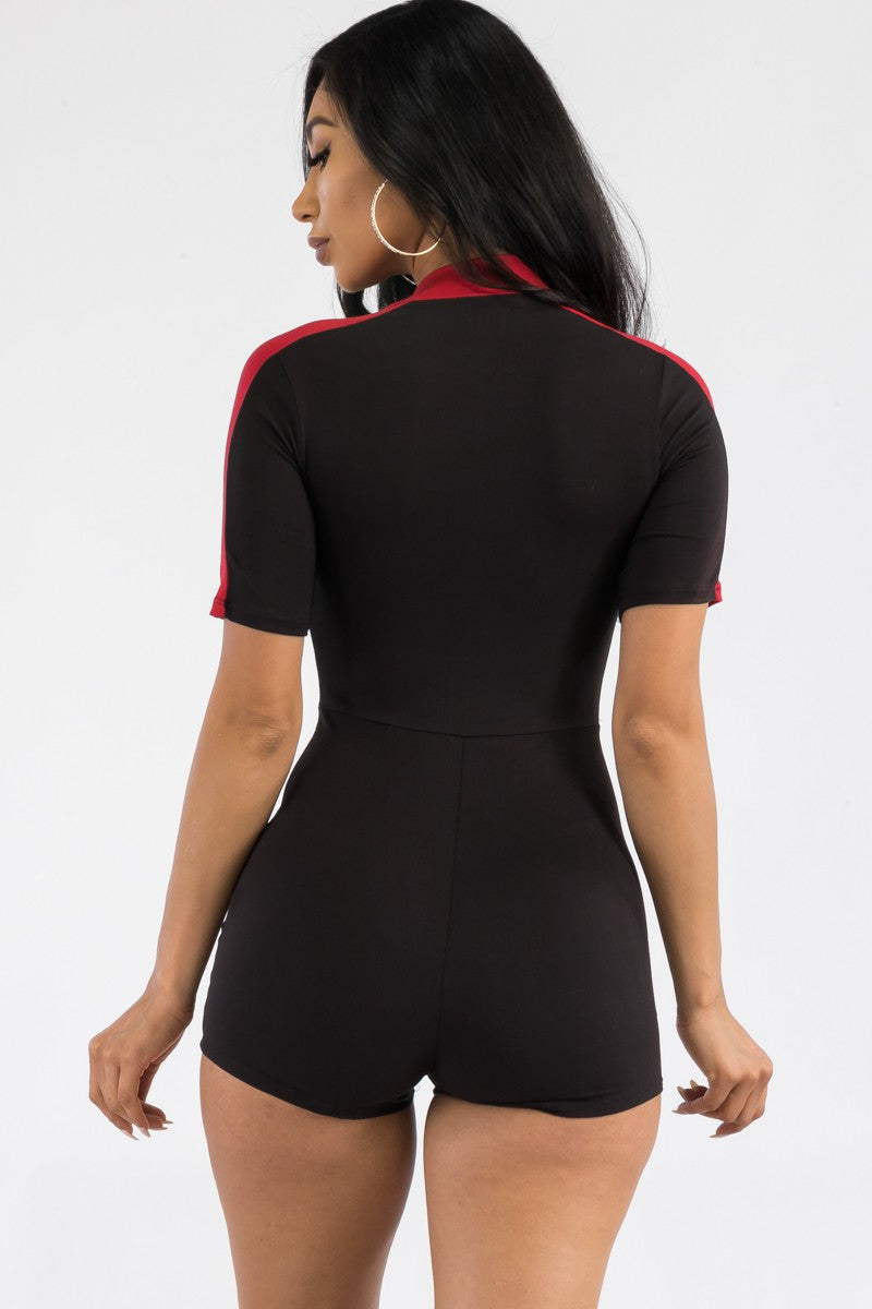 AJ-7002 - Bodycon Short Jumpsuit