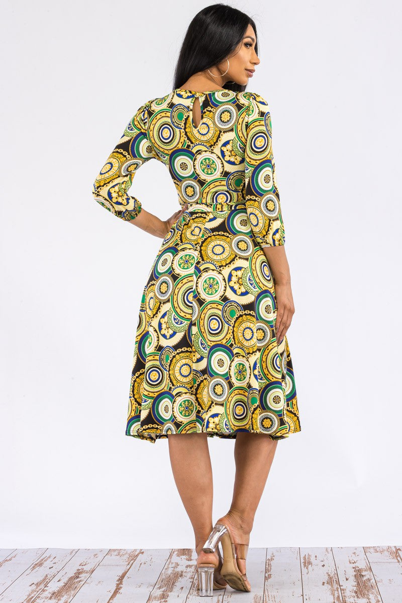 HH583R-RING - VESTIDO MIDI CON LAZOS