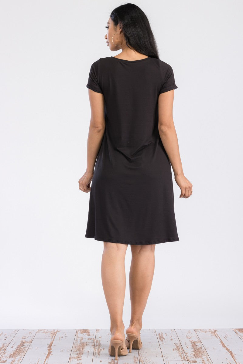 SAN136X-SL-NEW - SHORT SLEEVE TUNIC DRESS