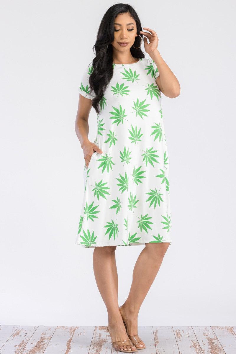 SAN136R-MARI - VESTIDO TÚNICA MANGA CORTA