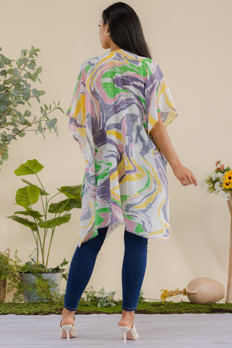 HDF3646 - Abstract Breeze Kimono