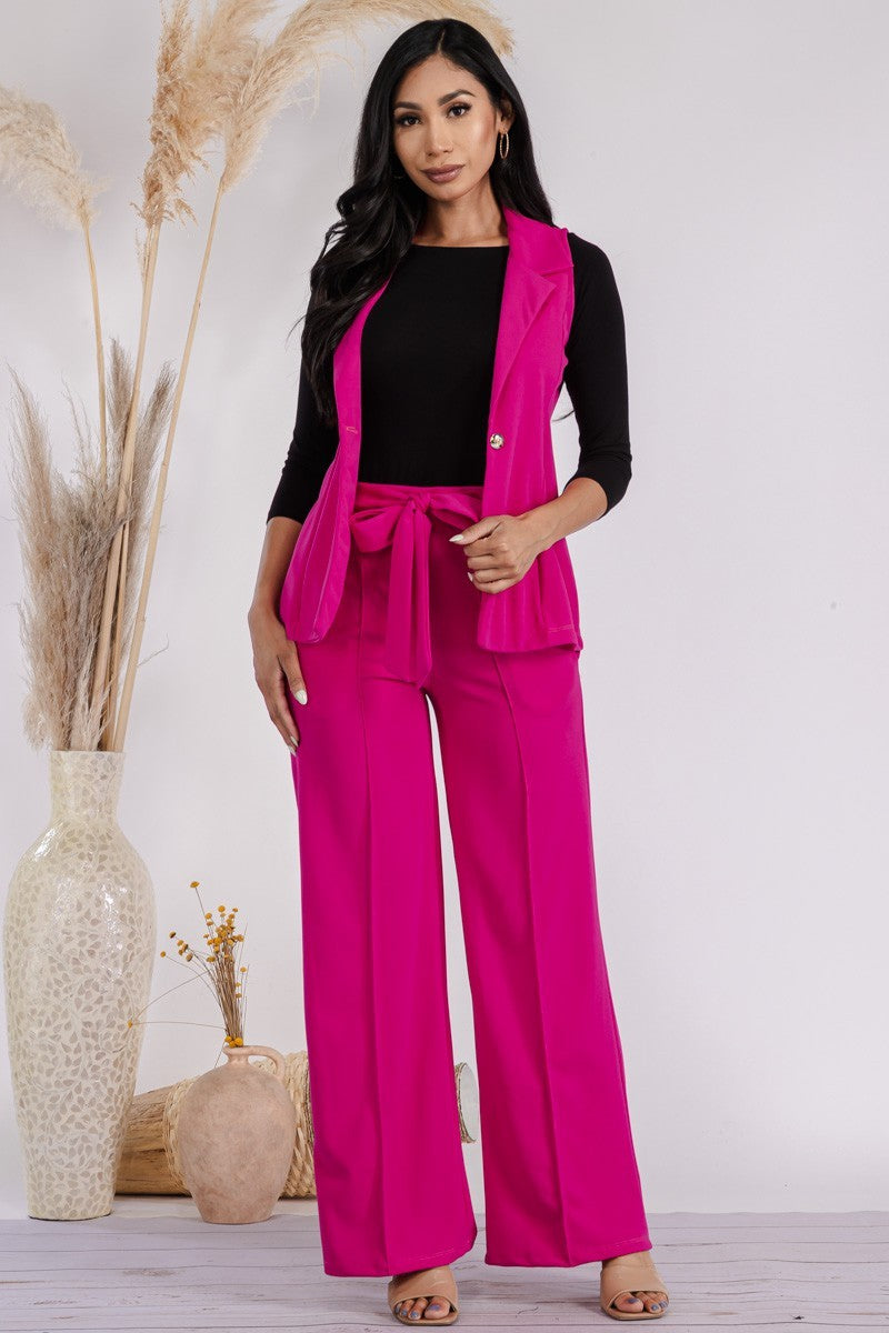 HH706R-SL - 2 PC VEST AND PANT SET