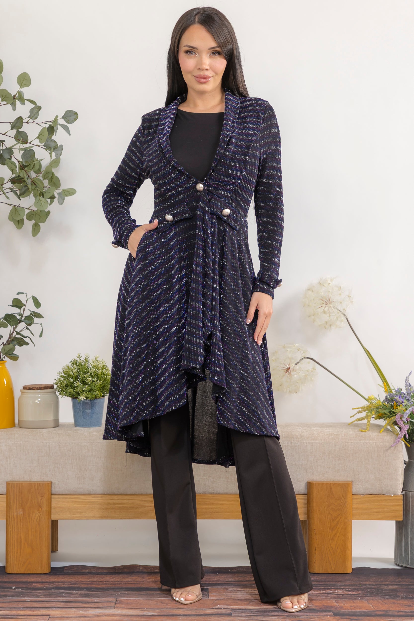HH744-MET Long Sleeve Cardigan