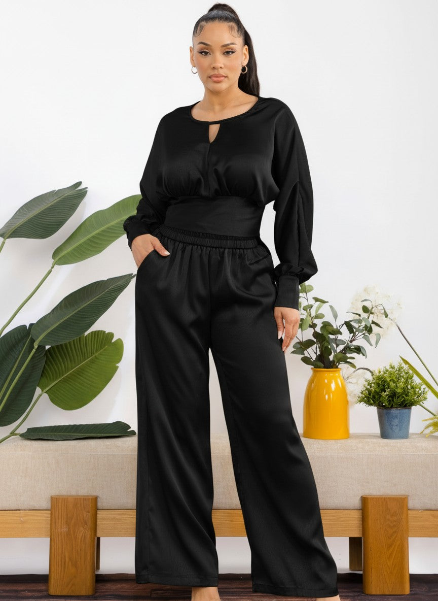 979 - Waist Detail Two-Piece Set