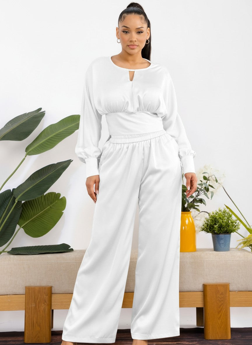 979 - Waist Detail Two-Piece Set