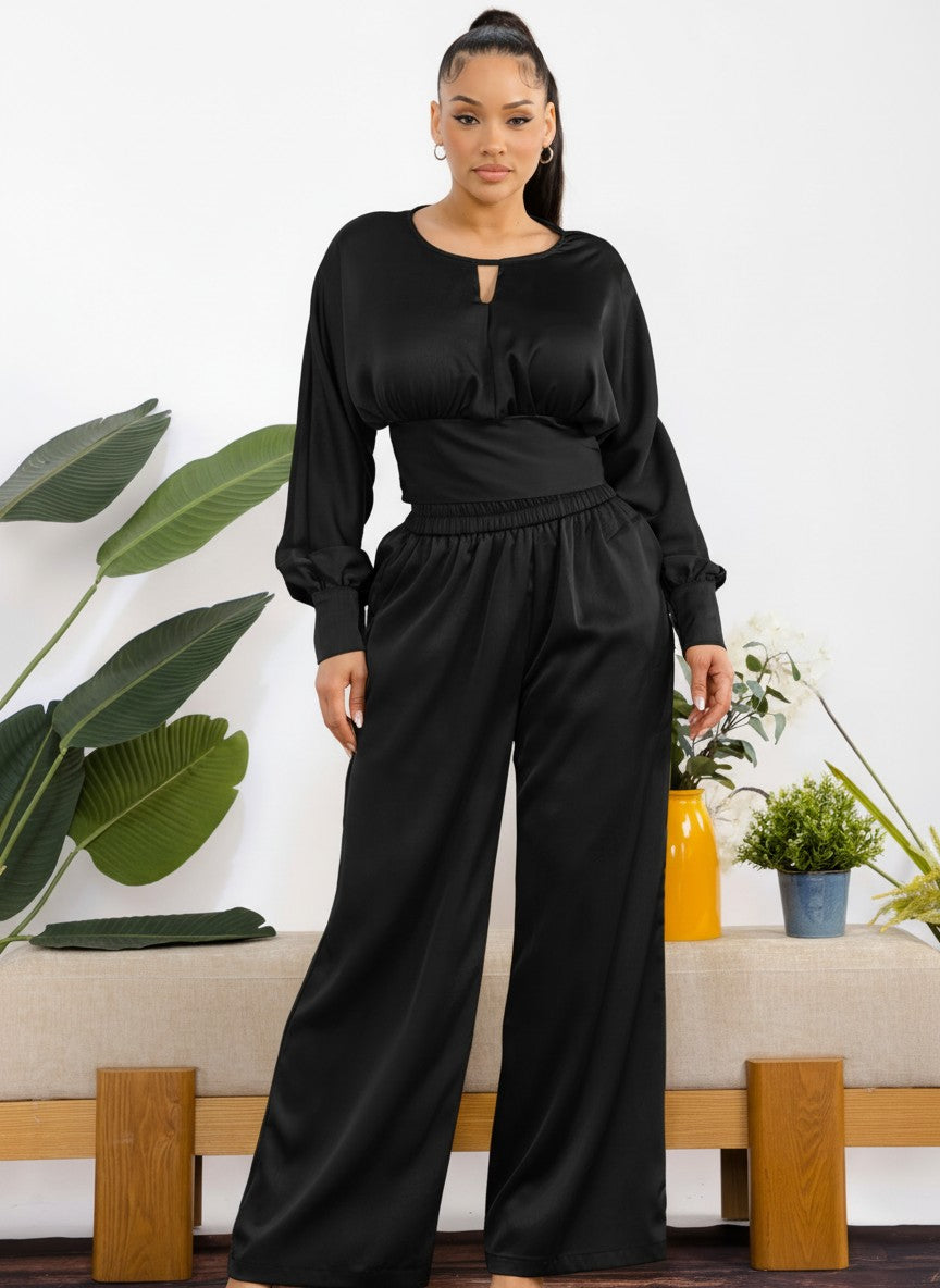 979 - Waist Detail Two-Piece Set