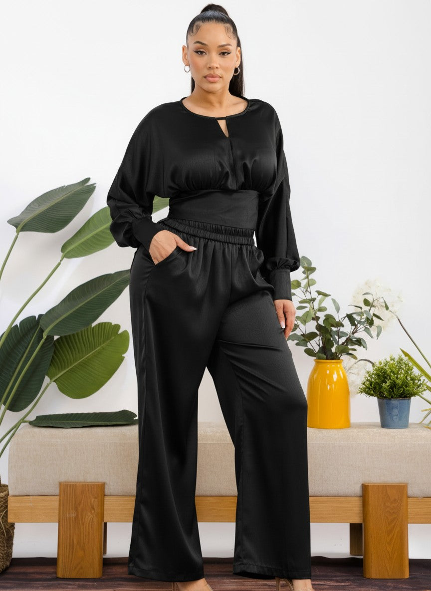 979 - Waist Detail Two-Piece Set