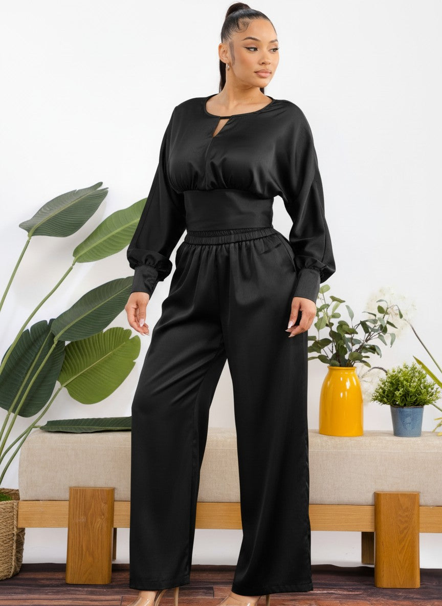 979 - Waist Detail Two-Piece Set