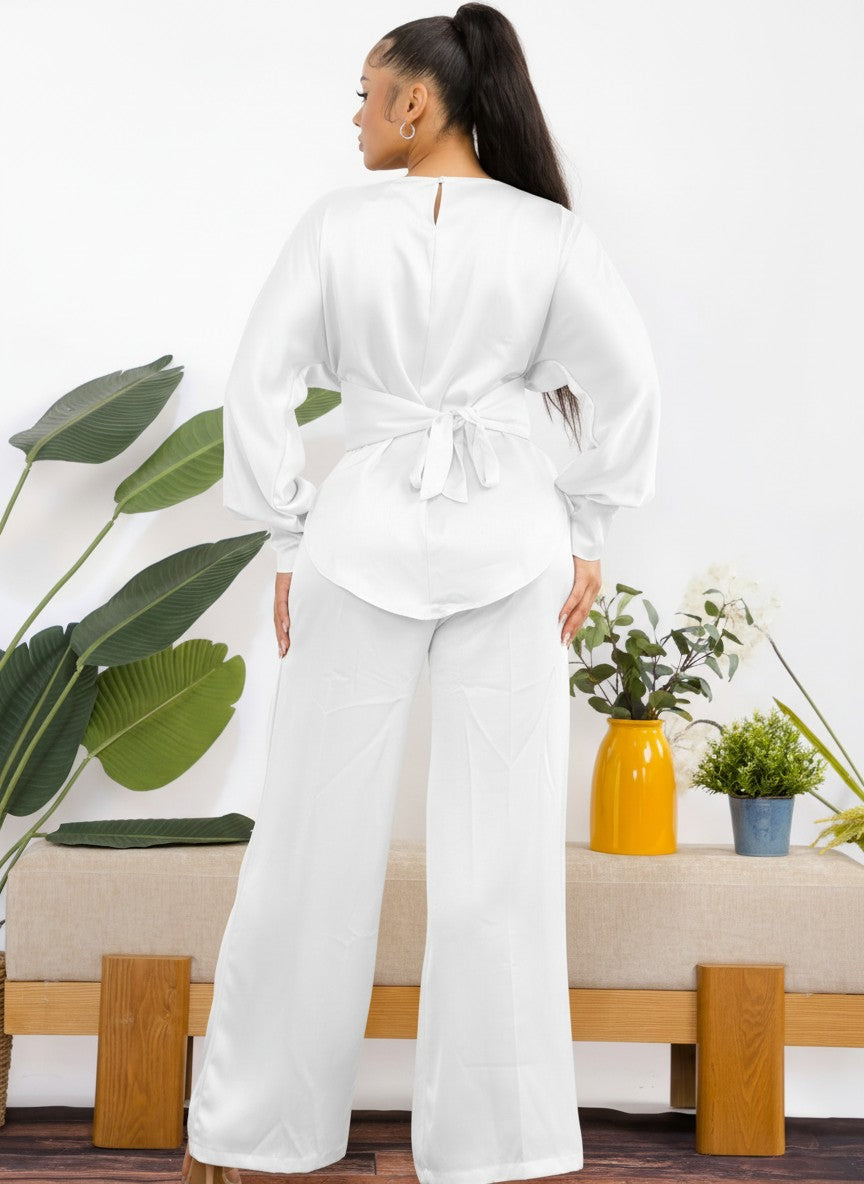 979 - Waist Detail Two-Piece Set
