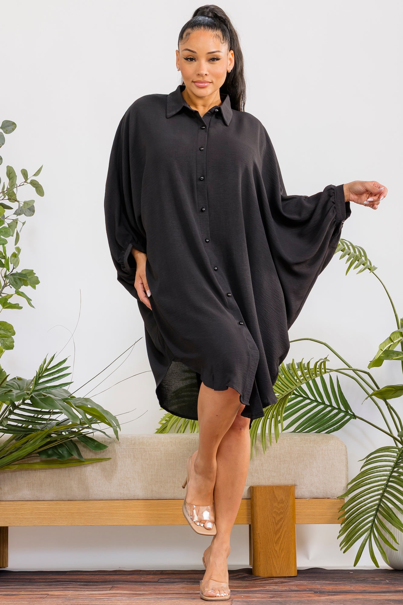 S25655 - Oversized Shirt Dress