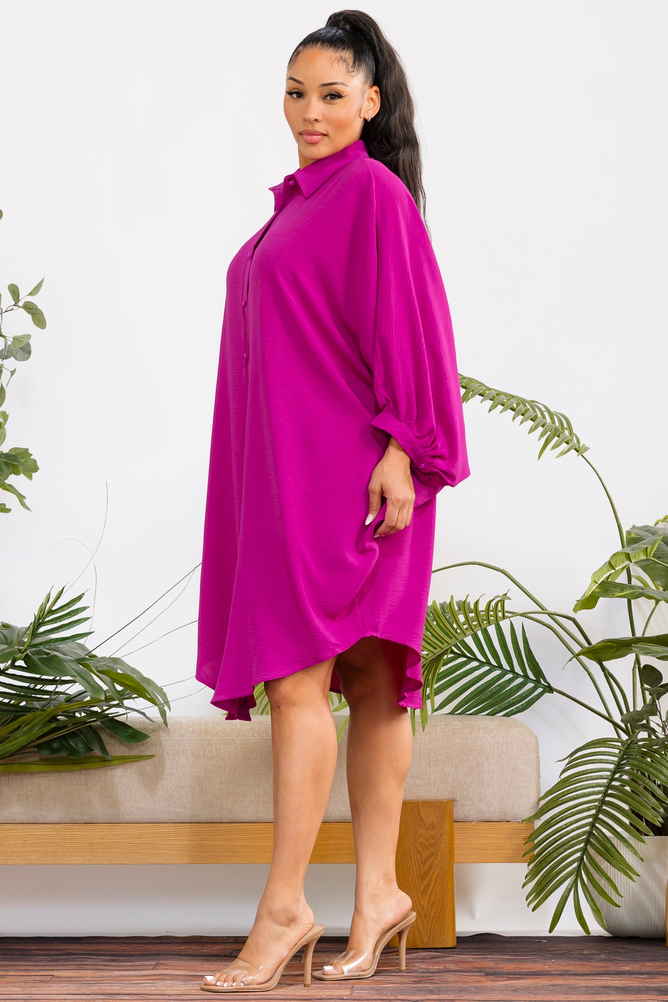S25655 - Oversized Shirt Dress