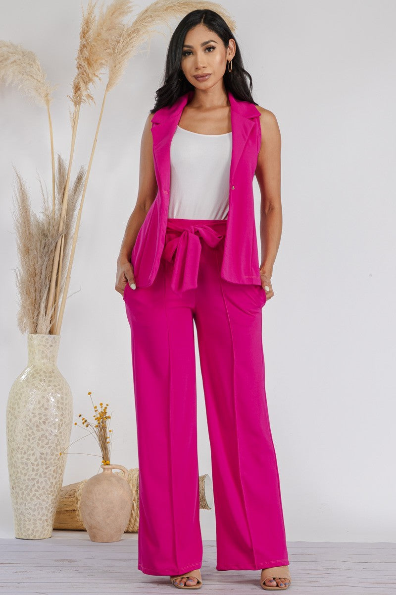 S25671-R - 2 PC VEST AND PANT SET